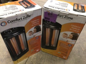 comfort zone heaters open box 2 units