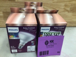 Philips Color and Tunable White BR30 LED 65-Watt Equivalent Dimmable Smart Wi-Fi Wiz Connected Wireless Light Bulb 2 units open box