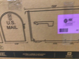 Gibraltar Mailboxes Stanley Black, Extra Large, Steel, Post Mount Mailbox