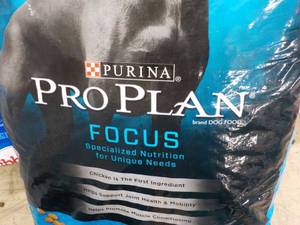 34 lb. bag Purina Pro Plan Dog Food...