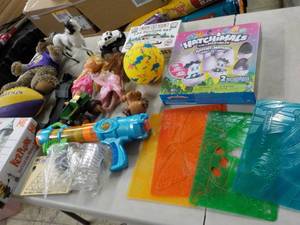 Box of Toys and Stencils...