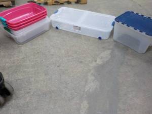 9 Storage Totes- 2 with Covers...