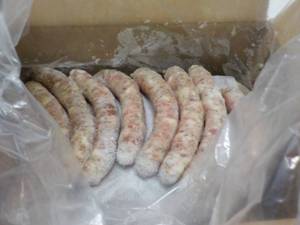 10 lb. Box Frozen Doms Sausages...