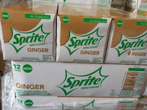 4 - 12 packs Sprite Ginger Zero Sug...