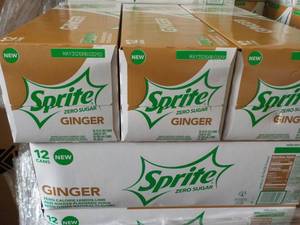 4 - 12 packs Sprite Ginger Zero Sug...
