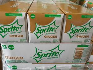 4 - 12 packs Sprite Ginger Zero Sug...