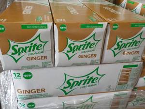 4 - 12 packs Sprite Ginger Zero Sug...