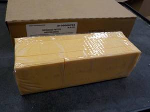 5 lb. Block of American Cheese- ind...