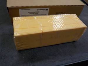 5 lb. Block of American Cheese- ind...