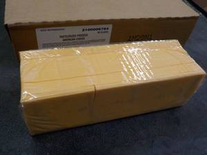 5 lb. Block of American Cheese- ind...