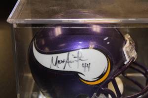 Minnesota Vikings Matt Asiata Mini Helmet Autograph