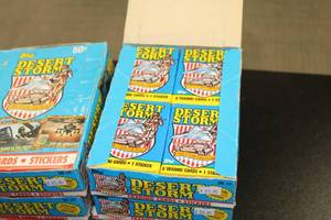 1991 Topps Desert Storm Trading Cards & Sticker Unopened Hobby Box Lot  8 Boxes