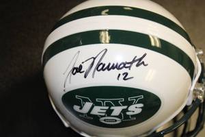 New York Jets Mini Helmet Joe Namath Autograph Auto