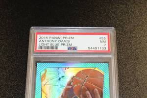 2015-16 Prizm Light Blue Prizm Anthony Davis #55 PSA 7