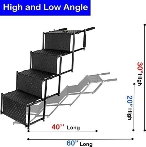 lot 173 image: Portable Accordion Metal Frame Folding Pet Steps