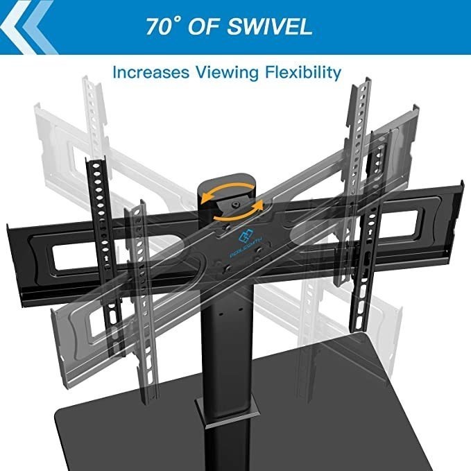 lot 59 image: Perlesmith Swivel Universal TV Stand Mount for 37-70 TVs