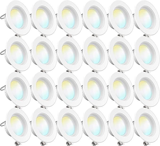 lot 13 image: Sunco Lighting 24 Pack 4 Inch LED Can Lights