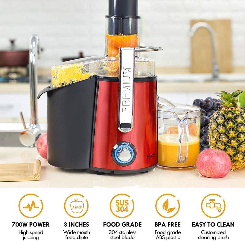 lot 70 image: Juice Extractor for Whole Fruit and Vegetables Model PC700L, Red