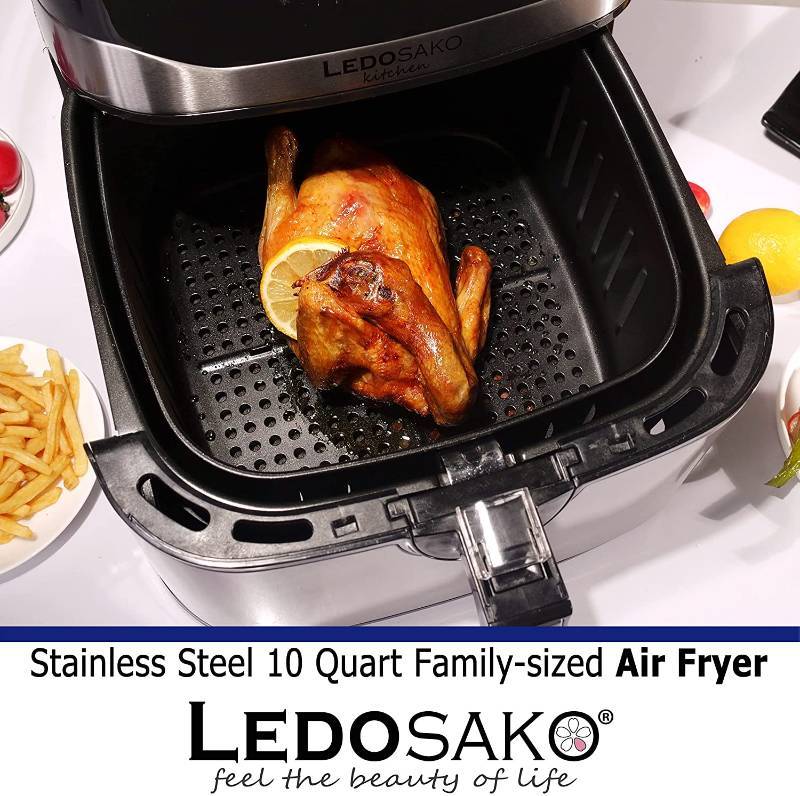 lot 134 image: EDOSAKO 10 Qt Air Fryer Oven, 1700W, Black
