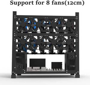 lot 19 image: Steel Open Air Mining Rig Frame for 12GPU