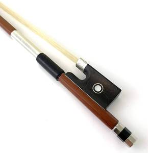 lot 28 image: Professional 44 Brazilwood Arbor White Horsehair Violin Bow