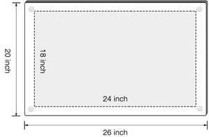 lot 21 image: NIUBEE Clear Acrylic Wall Mount Floating Frameless Picture Frame Up to 18x24