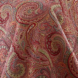 lot 22 image: Levtex Home Spruce Red Paisley Quilt Set, King