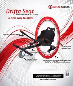 lot 82 image: Electric Academy Drifta Seat for Hoverboard - Black