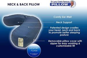 lot 61 image: Dr. Cole Pillow  Official Side Sleeper Pro Memory Foam Pillow -