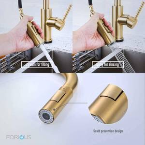 lot 106 image: FORIOUS Gold Kitchen Faucet