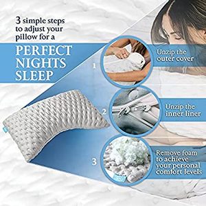 lot 81 image: Zoey Sleep Side Sleeper Pillow, Queen