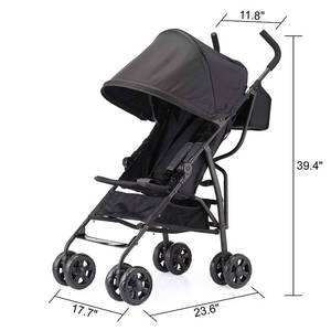 lot 91 image: Pamo Babe Lightweight Stroller, Black
