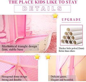lot 98 image: HIHIYO Princess Play Tent, Pink