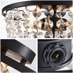 lot 121 image: WUZUPS Crystal Chandelier Flushmount Ceiling Light