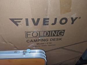 lot 181 image: FiveJoy 4 Folding Aluminum Camping TableDesk