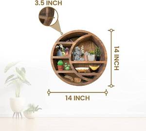 lot 231 image: Generic Ingenious Aura Craft Makers Crescent Moon Wall Shelf -Wooden Moon Shelf for Office, Bedroom or Hallway - Wall-Mou