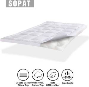 lot 147 image: SOPAT Extra Thick Cotton Mattress Topper, King