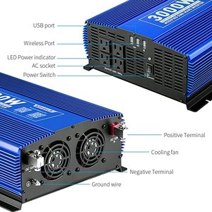 lot 237 image: KINVERCH 3000W Power Inverter DC12V to 110V AC Car Inverter
