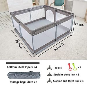 lot 333 image: Todale Large Baby Playard, 50 x 50, Gray