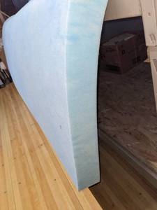 lot 325 image: 3 Blue Swirl Gel Memory Foam Mattress Topper, King