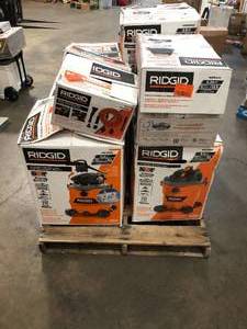 lot 12 image: Assorted Lot of Ridgid Shop Vacs - various conditions - review all pictures