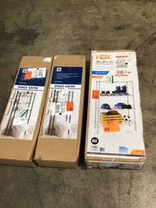 lot 5 image: Mix Lot of assorted HDX Medium Storage Racks - Open box - review all pictures
