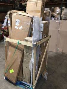 lot 11 image: Mix Lot of Assorted Cabinets and Shelving Racks Original Customer returns Review all pictures