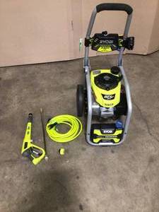 lot 14 image: RYOBI 3300 PSI 2.3 GPM Cold Water Gas Pressure Washer with Honda GCV190 Idle Down - good condition - review all pictures