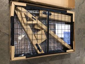 lot 27 image: FLEXIMOUNTS Black Adjustable Height Steel Overhead Garage Storage Rack (36 in W x 72 in D) - good condition - review all pictures