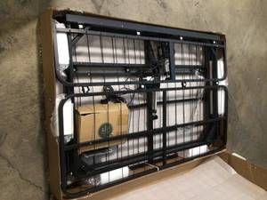 lot 28 image: Zinus Jared Black Metal Queen Adjustable Bed - have small damage  - review all pictures