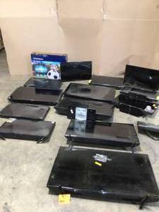 lot 33 image: Mix lot of assorted TVs - all for parts - Salvage - Review all pictures