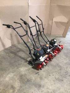 lot 35 image: Lot of 3 Legend Force 15 in. 46 cc Gas Powered 4-Cycle Gas Cultivator - review all pictures