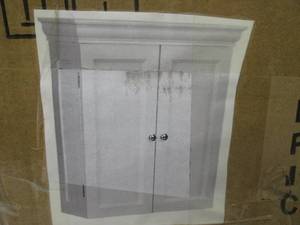 lot 144 image: (RM4) 2-Door Wall Cabinet Open Box...