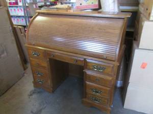 lot 188 image: (FRNT) Roll Top Desk 51 12 W x 47...